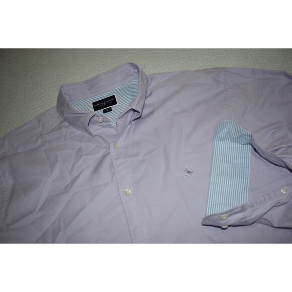 Charles Tyrwhitt Dress Shirt Mens Size 2XL Purple Jermyn Street London Button Up - Picture 1 of 8